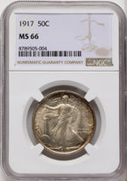 1917 50C Walking Liberty Half Dollar NGC MS66