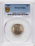 1907 5C Liberty Nickel PCGS MS66