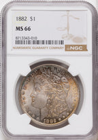 1882 Morgan Dollar NGC MS66