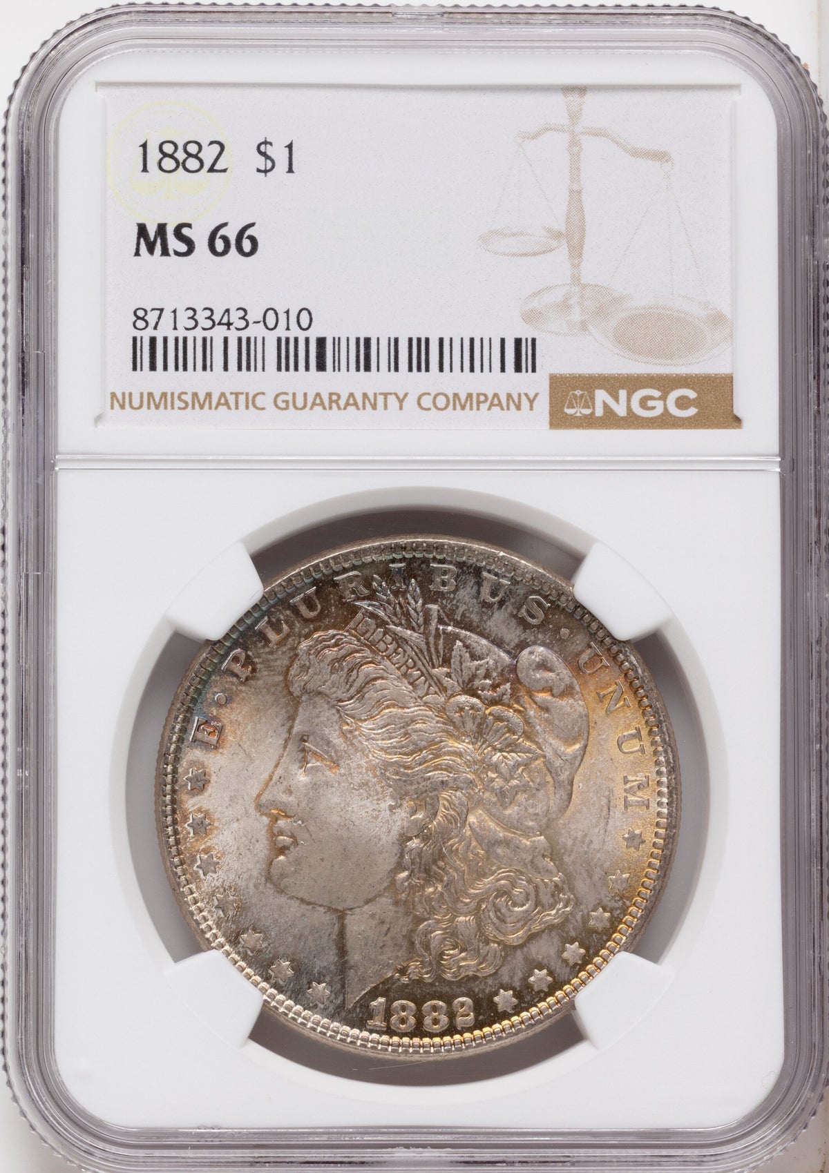 1882 Morgan Dollar NGC MS66