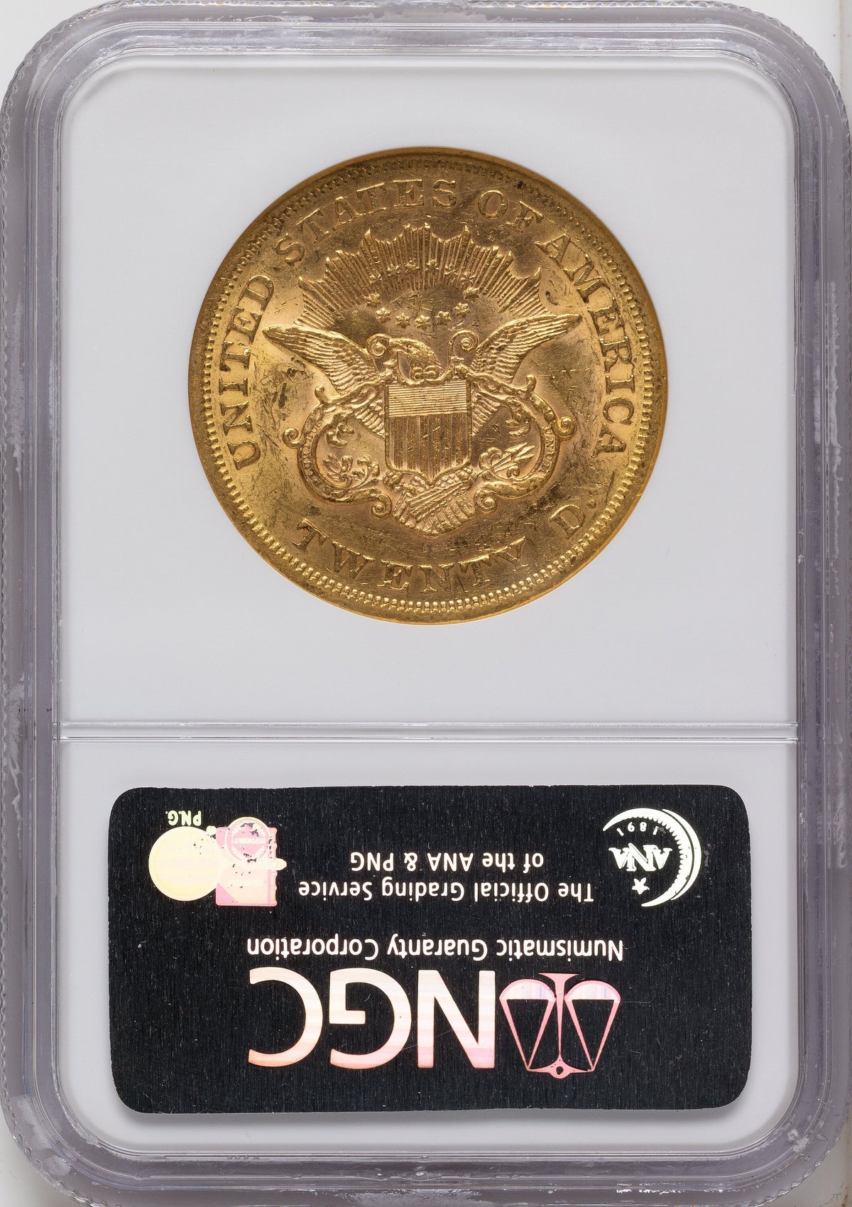 1865 $20 Liberty Double Eagle NGC AU55
