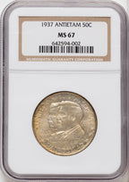 1937 50C Antietam Commemorative Silver NGC MS67