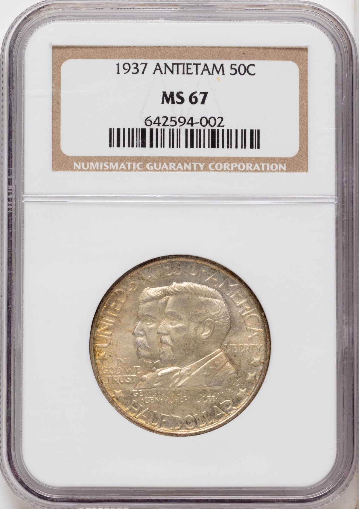 1937 50C Antietam Commemorative Silver NGC MS67