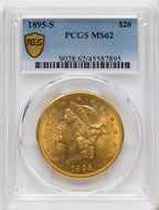 1895-S $20 Liberty Double Eagle PCGS MS62