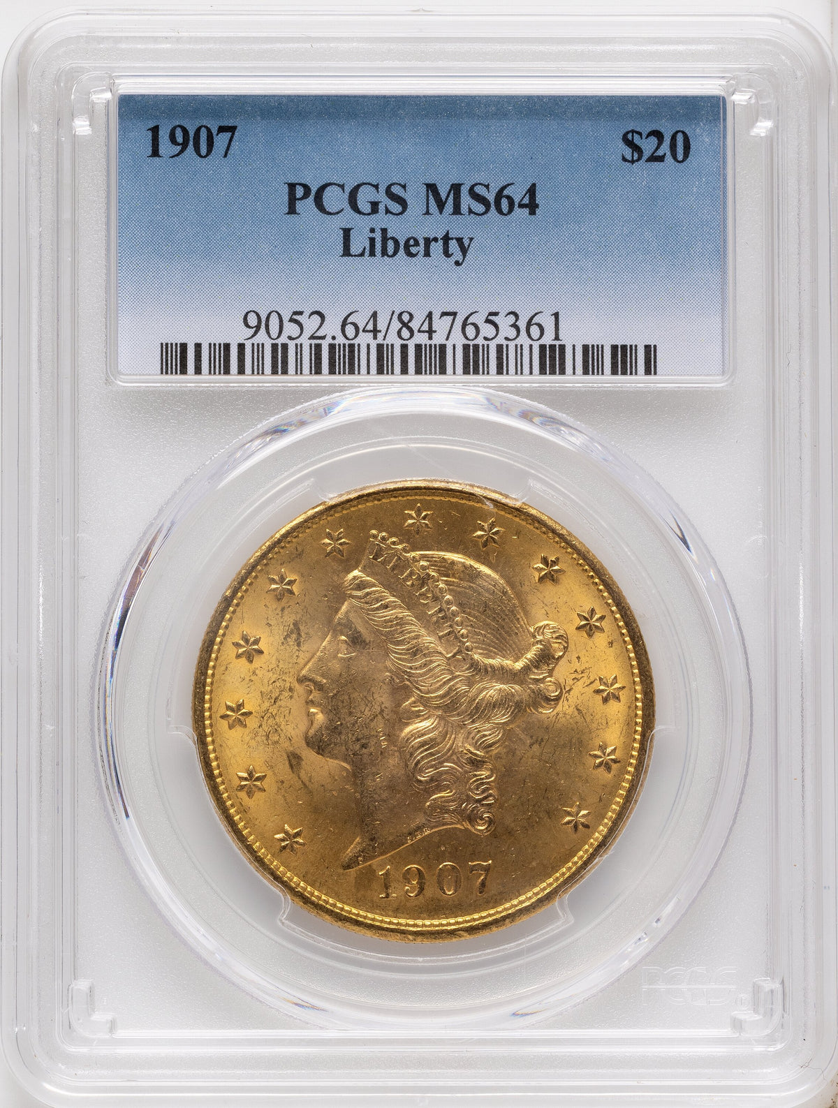 1907 $20 Liberty Liberty Double Eagle PCGS MS64
