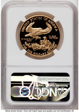 1998-W Proof Gold Eagle 1 oz Red Book NGC PF70