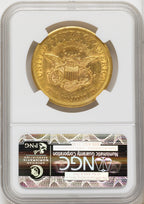 1857-S $20 Liberty Double Eagle NGC AU50