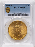 1915-S $20 Saint-Gaudens Double Eagle PCGS MS65