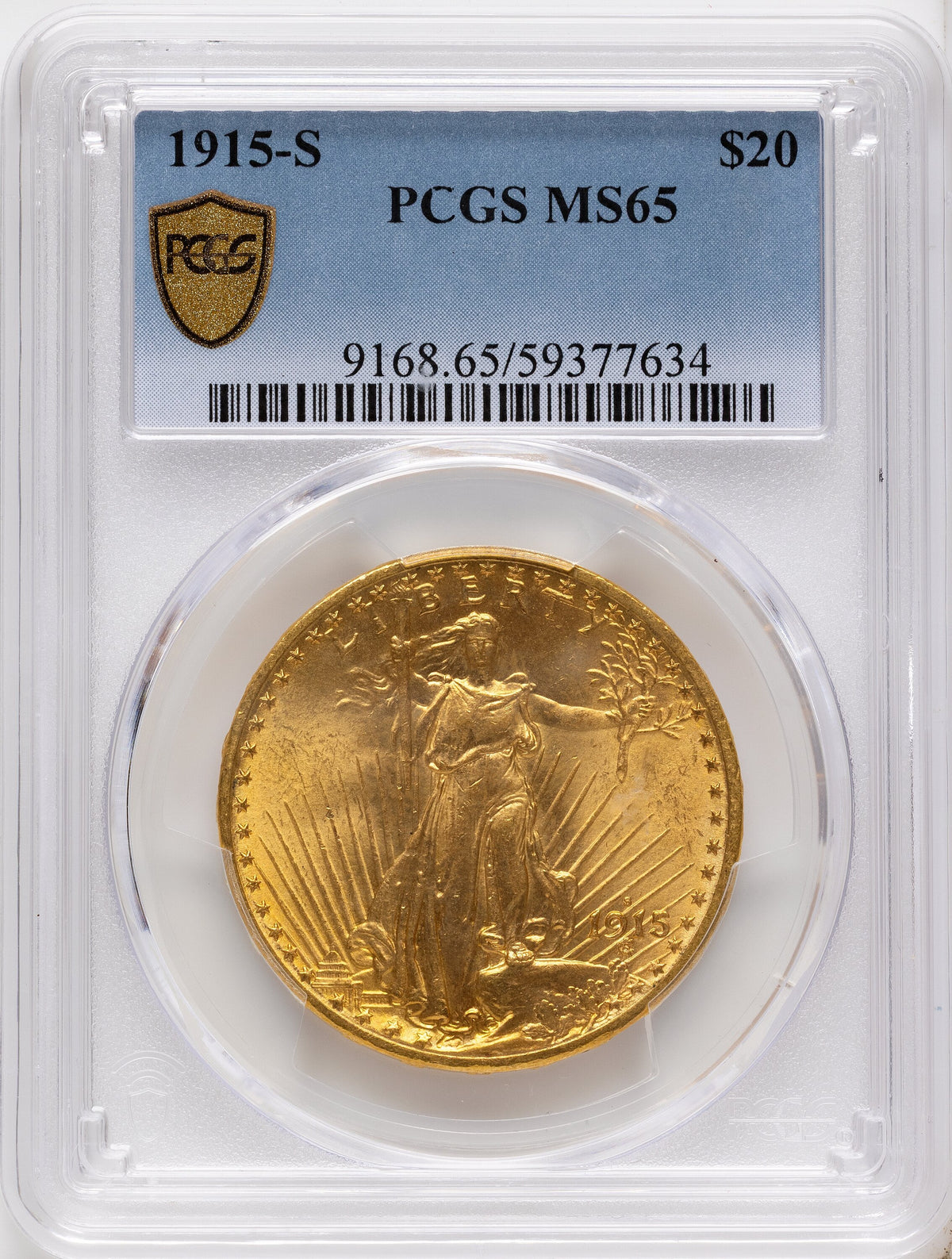 1915-S $20 Saint-Gaudens Double Eagle PCGS MS65