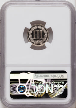 1867 3CN CA Proof Three Cent Nickel NGC PR67
