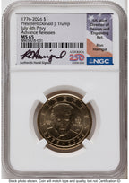 2026 Semiquincentennial President Donald J. Trump $1 (Privy Mark) AR Ron Harrigal America 250 NGC MS65