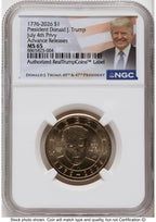 2026 Semiquincentennial President Donald J. Trump $1 (Privy Mark) AR Trump Label NGC MS65