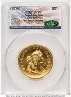 2026 Best of the Mint 1804 Gold Dollar 1 oz First Day of Delivery America 250 Flag Label CACG MS70