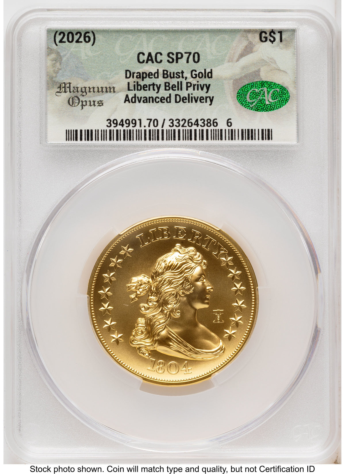 2026 Best of the Mint 1804 Gold Dollar 1 oz Advanced Delivery Magnum Opus CACG MS70
