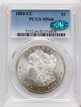 1884-CC CAC Morgan Dollar PCGS MS66