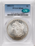 1884-CC CAC Morgan Dollar PCGS MS66