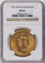 1907 $20 Saint Saint-Gaudens Double Eagle NGC MS66