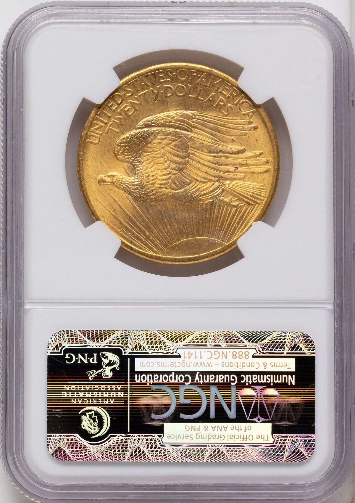 1907 $20 Saint Saint-Gaudens Double Eagle NGC MS66