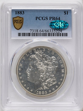 1883 CAC Proof Morgan Dollar PCGS PR64