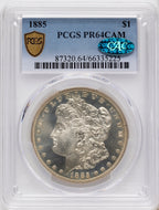 1885 CA CAC Proof Morgan Dollar PCGS PR64