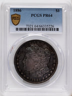 1886 Proof Morgan Dollar PCGS PR64
