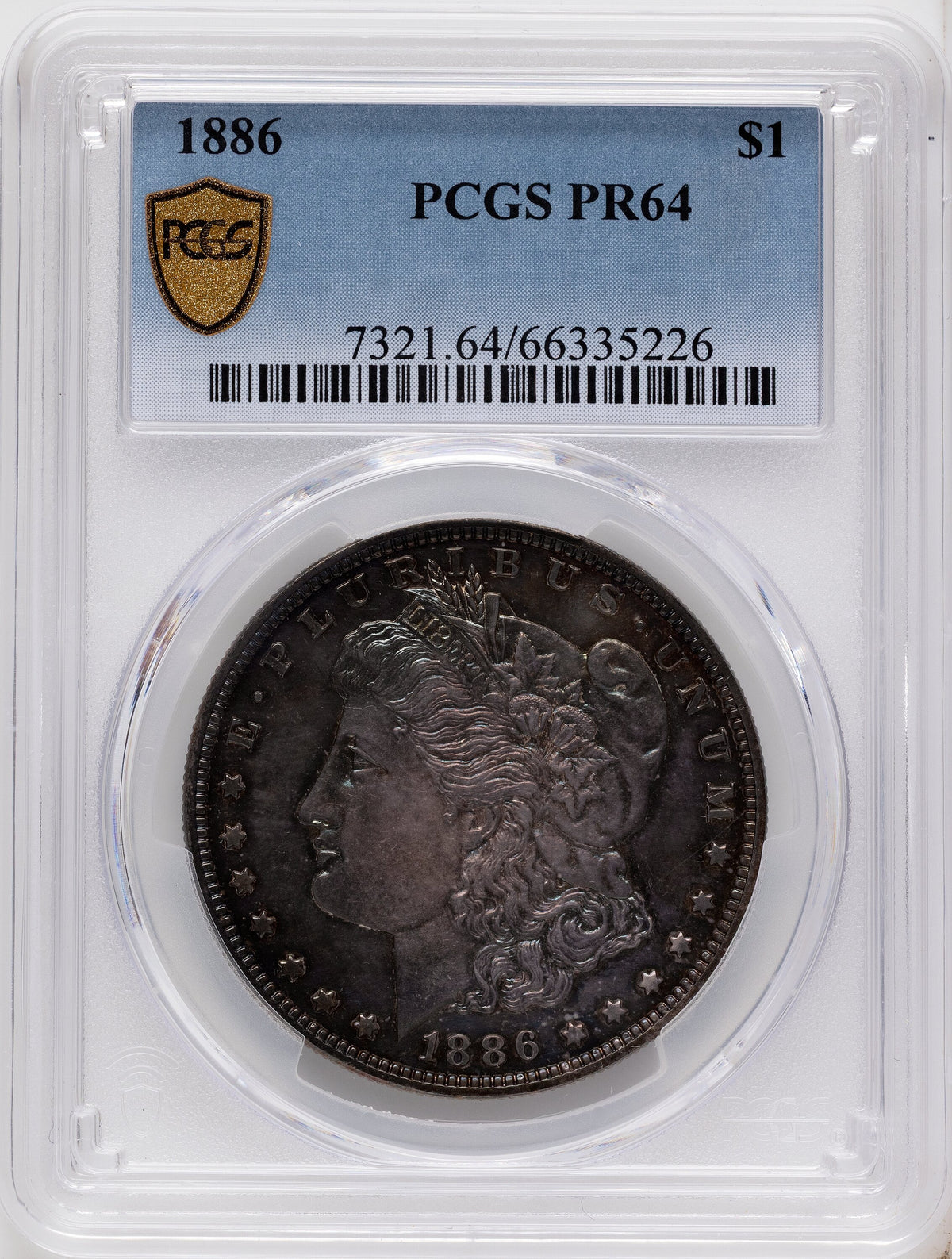 1886 Proof Morgan Dollar PCGS PR64