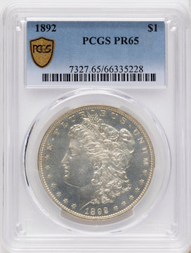 1892 Proof Morgan Dollar PCGS PR65