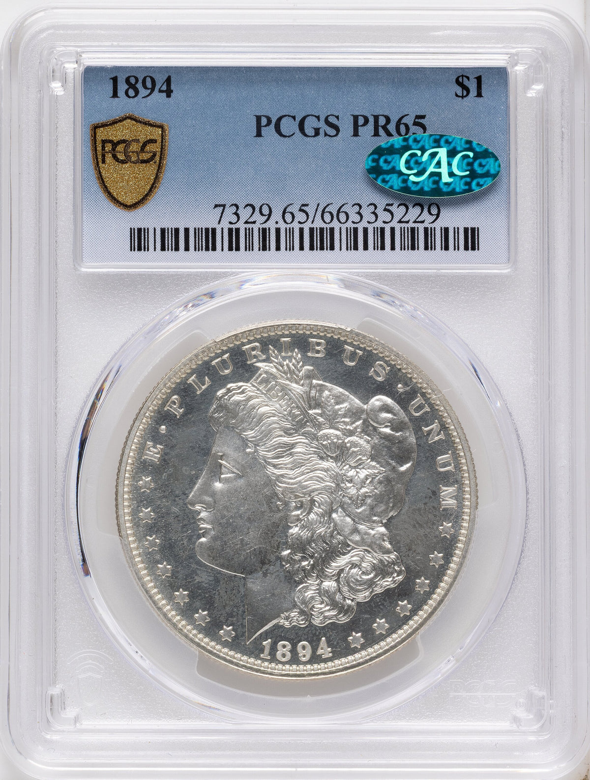 1894 CAC Proof Morgan Dollar PCGS PR65