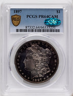 1897 CA CAC Proof Morgan Dollar PCGS PR64
