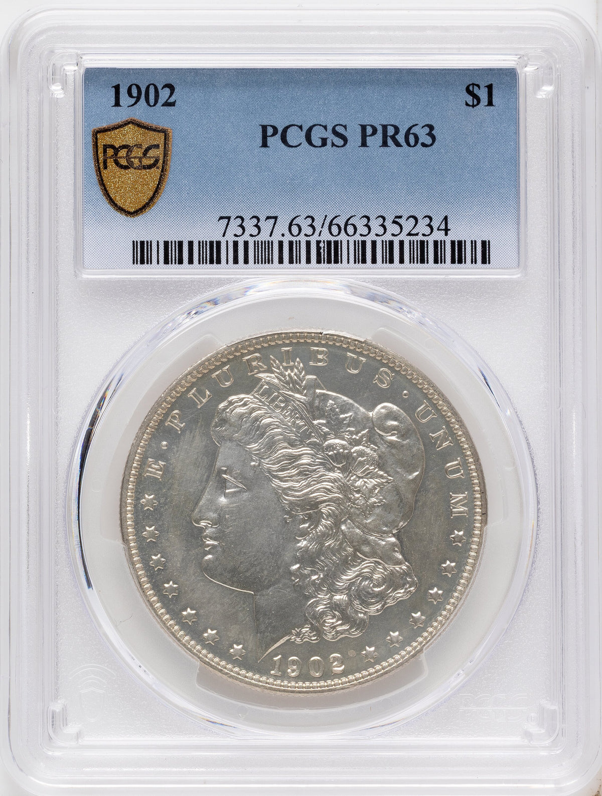 1902 Proof Morgan Dollar PCGS PR63