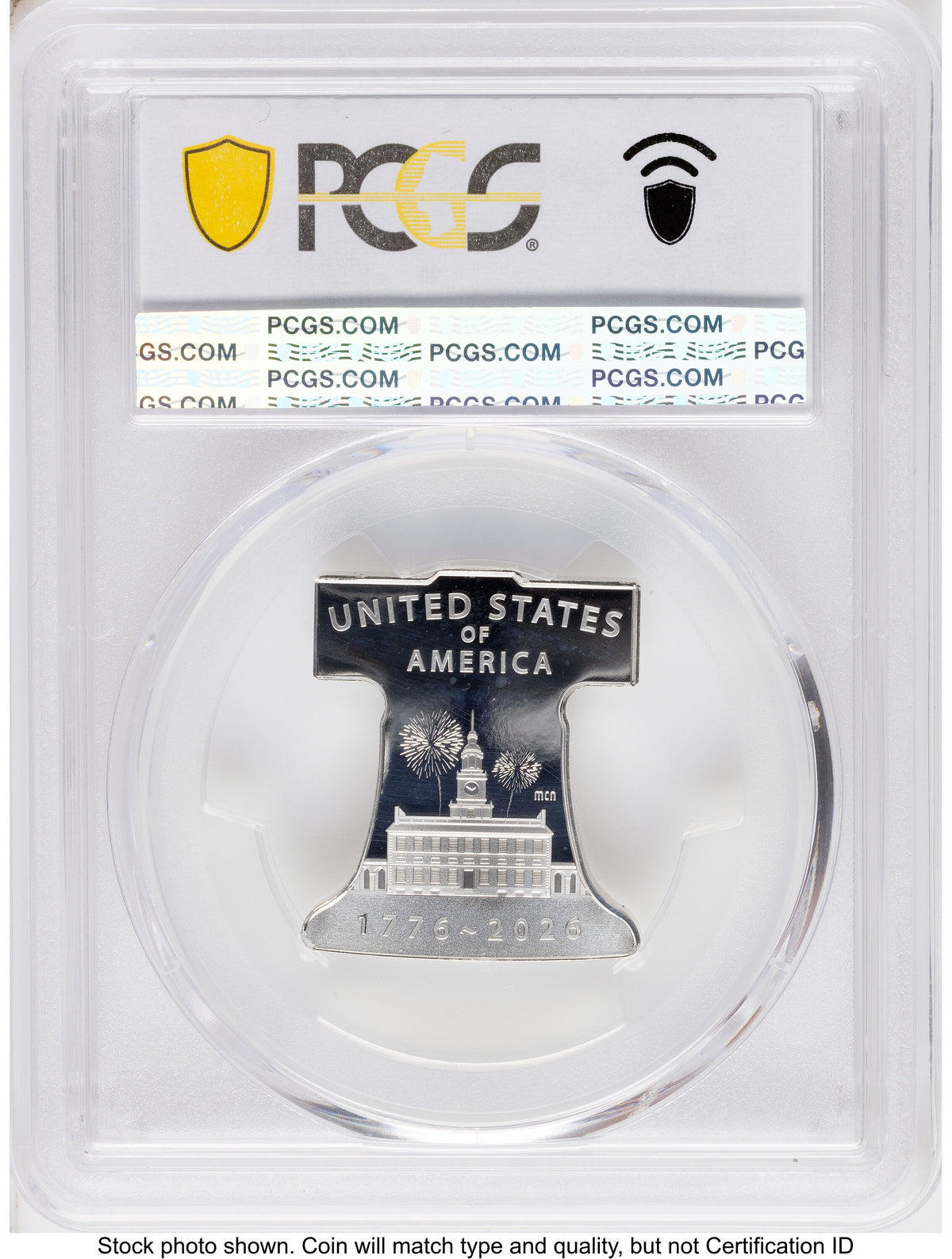 2026-P Freedom Ringing Liberty Bell 1/2 oz Silver Medal FS Blue Gradient PCGS MS69