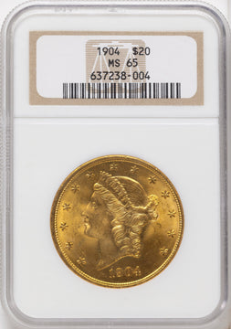 1904 $20 Liberty Liberty Double Eagle NGC MS65