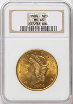 1904 $20 Liberty Liberty Double Eagle NGC MS65