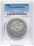 1882 DM Morgan Dollar PCGS MS64