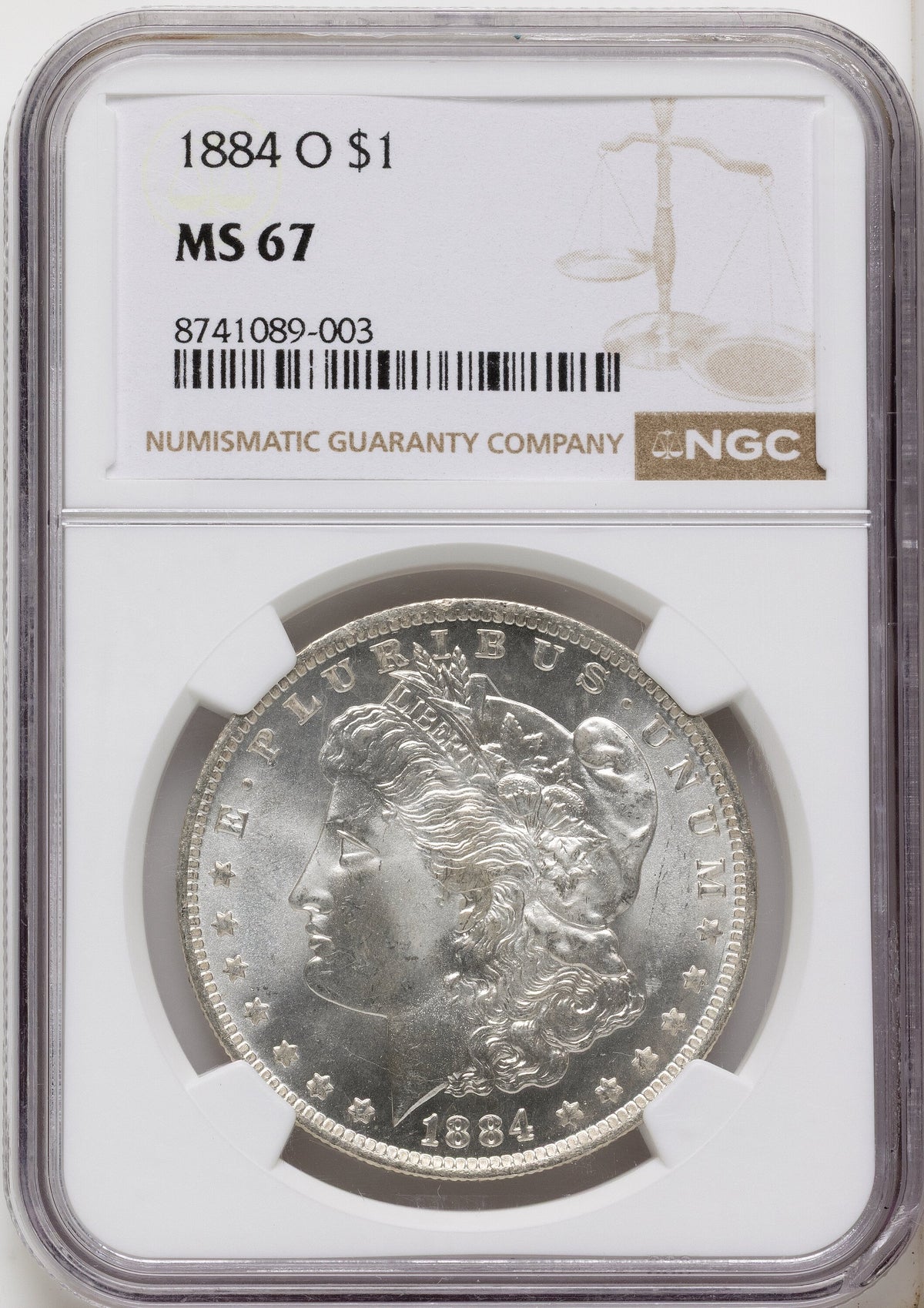 1884-O Morgan Dollar NGC MS67