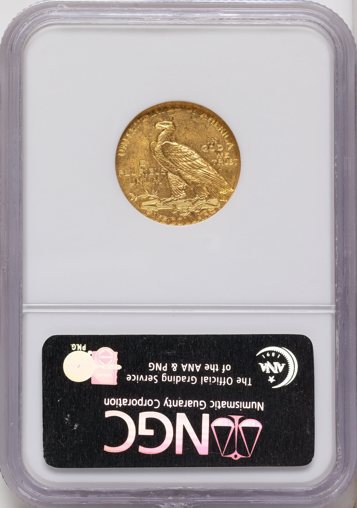1908 $5 Indian Half Eagle NGC MS63