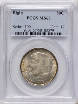 1936 50C Elgin Commemorative Silver PCGS MS67