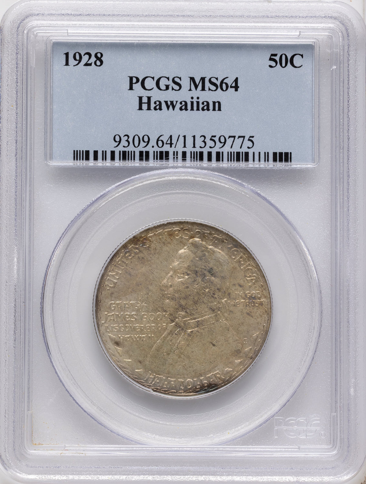 1928 50C Hawaiian Commemorative Silver PCGS MS64