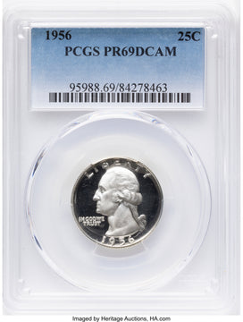 1956 25C Proof Washington Quarter PCGS PR69