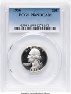 1956 25C Proof Washington Quarter PCGS PR69