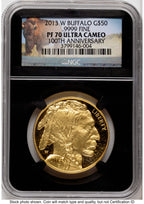 2013-W Proof Gold Buffalo 1 oz Bison Label NGC PF70