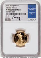 2020-W Proof Gold Eagle 1.85 oz FDI NGC PF70 Ed Moy