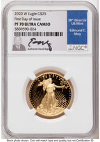 2020-W Proof Gold Eagle 1.85 oz FDI NGC PF70 Ed Moy