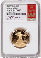 2024-W Proof Gold Eagle 1/2 oz AR Red Book NGC PF70
