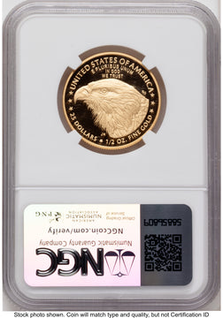 2024-W Proof Gold Eagle 1/2 oz AR Red Book NGC PF70