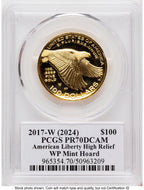 2017-W G$100 American Liberty High Relief WP Mint Hoard Thomas Cleveland PCGS PR70
