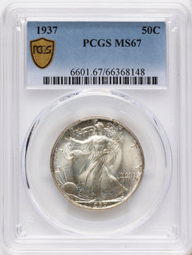 1937 50C Walking Liberty Half Dollar PCGS MS67