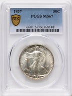 1937 50C Walking Liberty Half Dollar PCGS MS67
