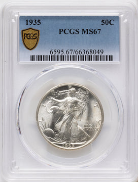 1935 50C Walking Liberty Half Dollar PCGS MS67