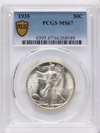 1935 50C Walking Liberty Half Dollar PCGS MS67